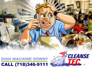 dish machine down?